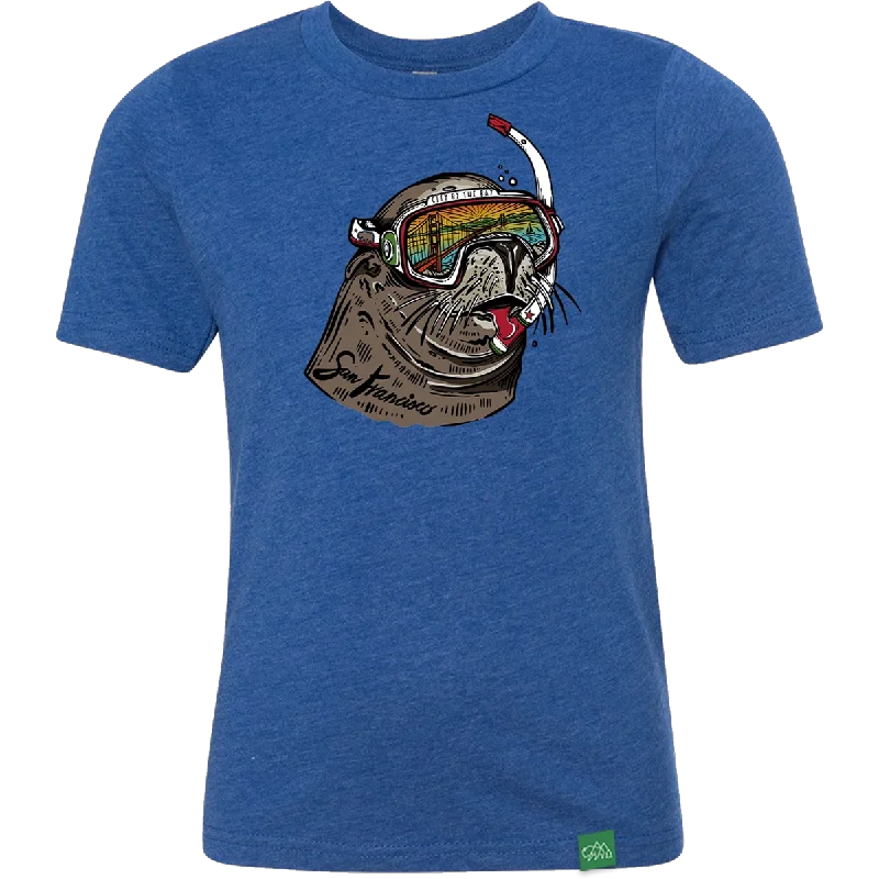 Men's Sustainable Recycled Material Casual Shirts for Eco - Conscious ConsumersYouth Miami Vice Sea Lion Tee