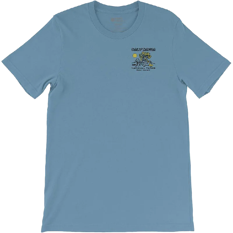 Men's Long - Line Oversized Casual Shirts in Dark Gray for a Relaxed and Modern LookMen's National Parks of California Vintage Tee