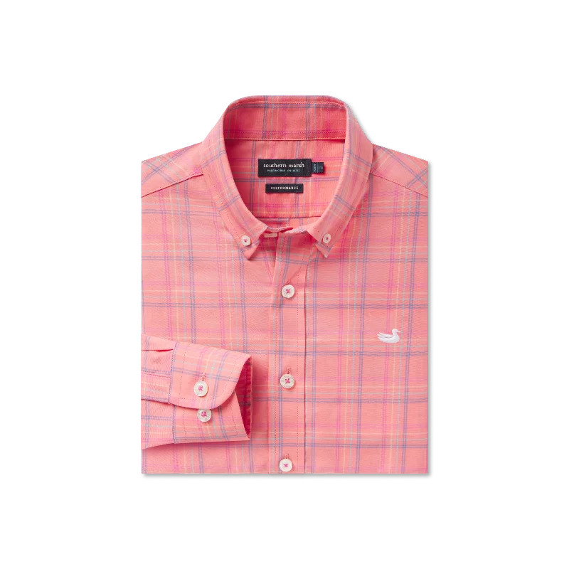 Men's Embroidered Detail Casual Shirts in Beige for a Touch of EleganceYouth Chatham Lines Performance Dress Shirt