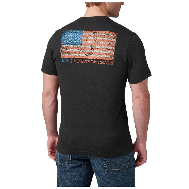 Men's Button - Down Oxford Casual Shirts in Crisp White for a Classic and Versatile Style5.11 Tactical Men's American Flag Short Sleeve T-Shirt