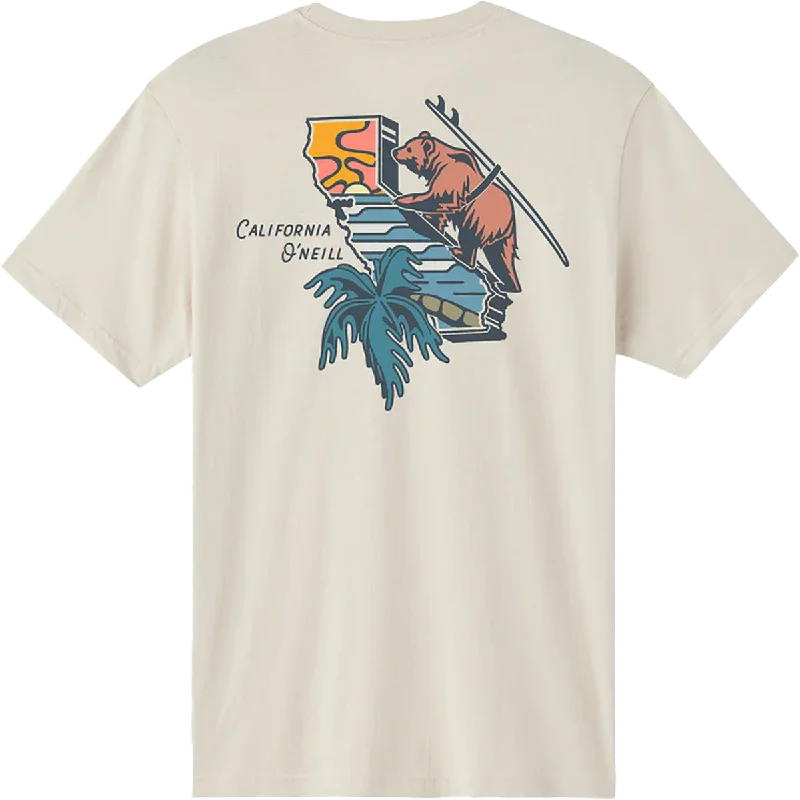 Men's Short - Sleeve Linen Casual Shirts in Light Khaki for a Breathable Summer OptionMen's Cali Trek Tee