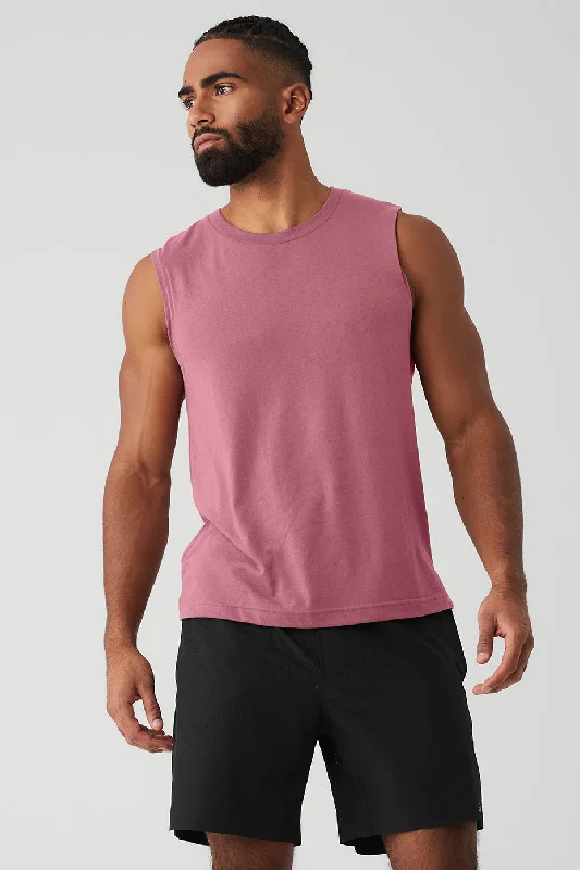Men's Embroidered Detail Casual Shirts in Beige for a Touch of EleganceThe Triumph Muscle Tank - Mars Clay