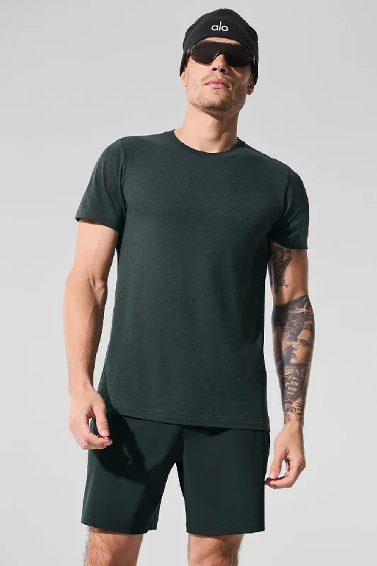 Men's Slim - Fit Printed Floral Casual Shirts in Pastel Colors for a Spring - Inspired VibeTriumph Tee - Charcoal Green