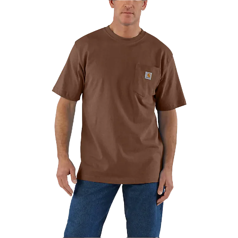 Men's Stretch - Fabric Casual Shirts in Navy Blue for a Comfortable and Flexible FitMen's Short-Sleeve Workwear Pocket T-Shirt