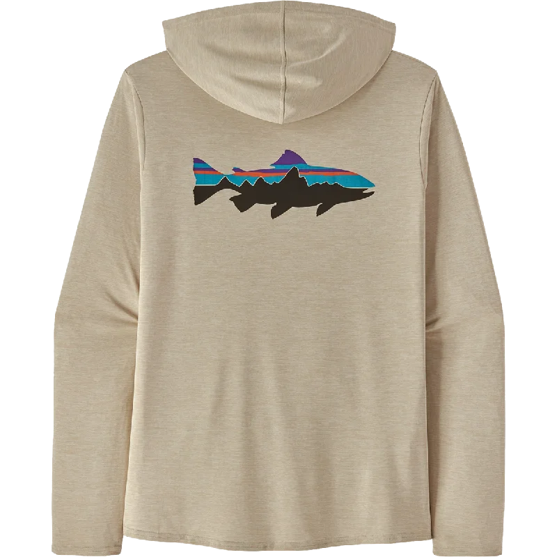 Men's Embroidered Detail Casual Shirts in Beige for a Touch of EleganceMen's Capilene Cool Daily Graphic Hoody