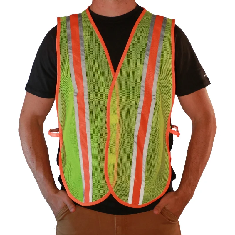 Men's Stretch - Fabric Casual Shirts in Navy Blue for a Comfortable and Flexible Fit2W International Unisex Blaze Mesh Safety Vest_Hi-Vis Green