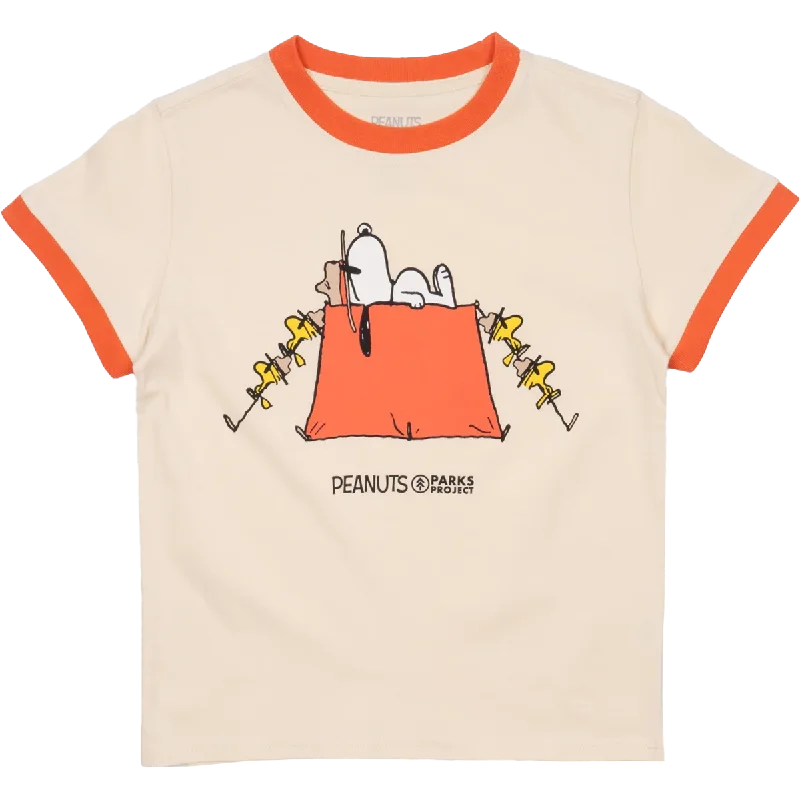 Men's Shearling - Lined Collar Casual Shirts in Brown for a Rustic and Warm AppealYouth Peanuts X Parks Project Try Not To S'more Tee