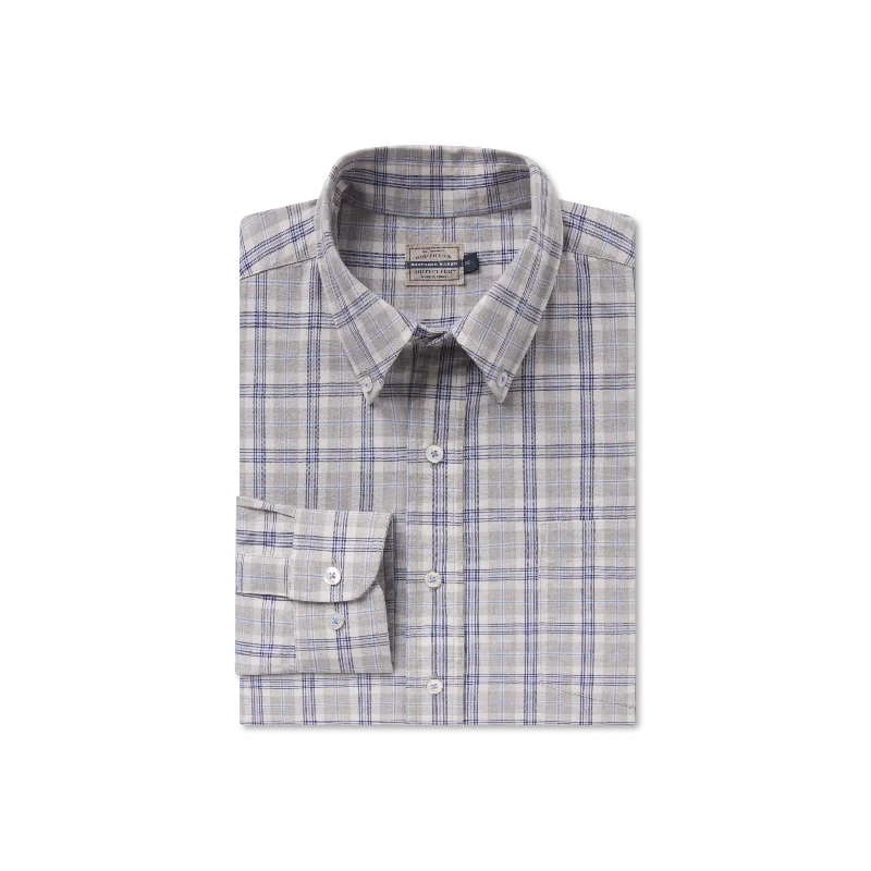 Men's Stretch - Fabric Casual Shirts in Navy Blue for a Comfortable and Flexible FitBandera Washed Plaid Dress Shirt