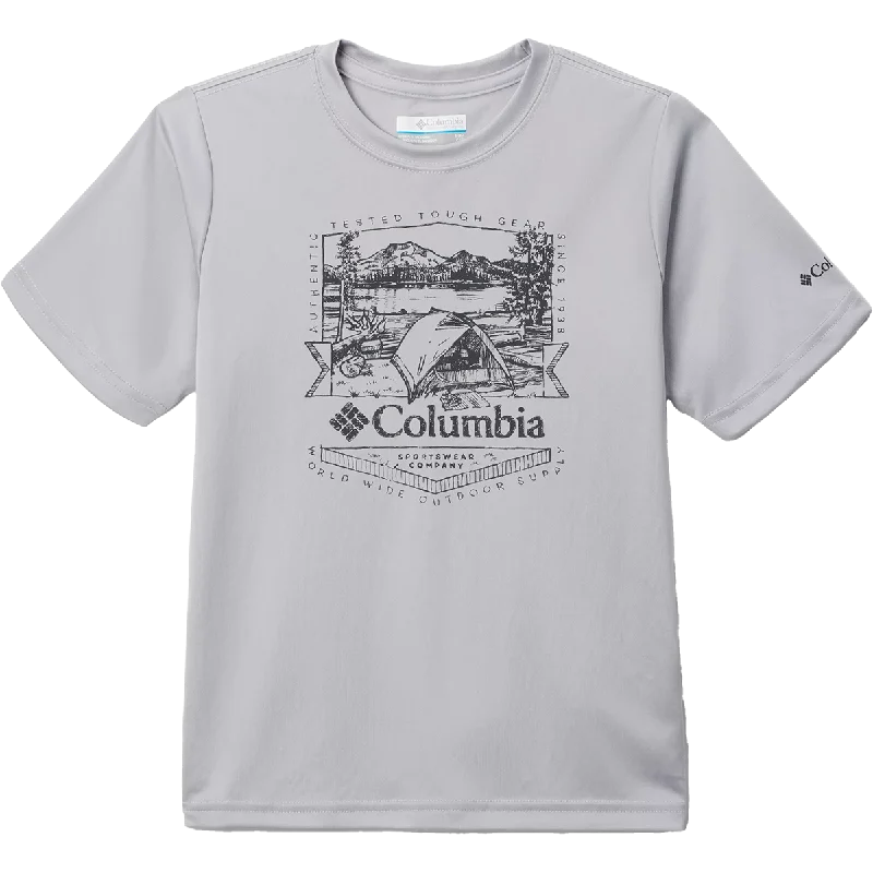 Plus Size Men's Striped Chambray Casual Shirts with a Spread Collar for a Preppy AppearanceYouth Fork Stream Graphic Tee