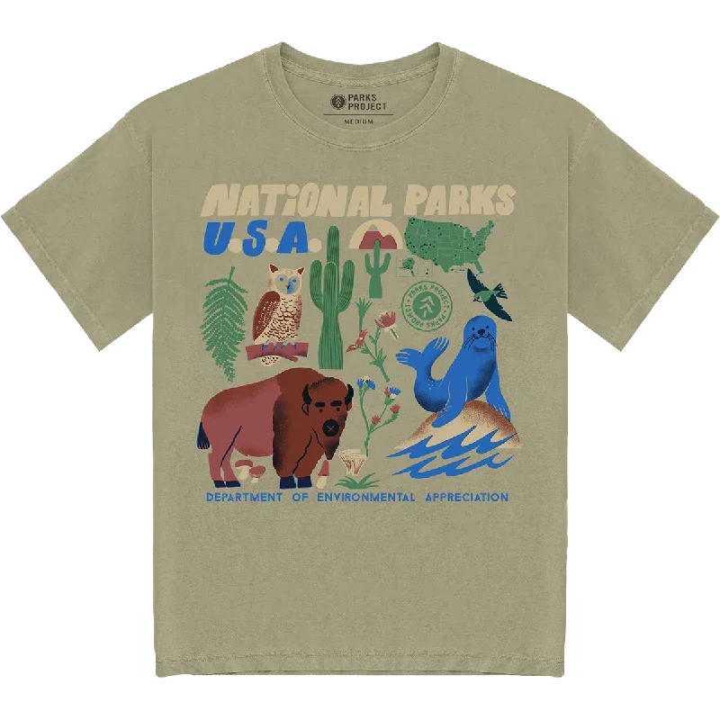 Men's Button - Down Oxford Casual Shirts in Crisp White for a Classic and Versatile StyleMen's National Parks of the USA Tee
