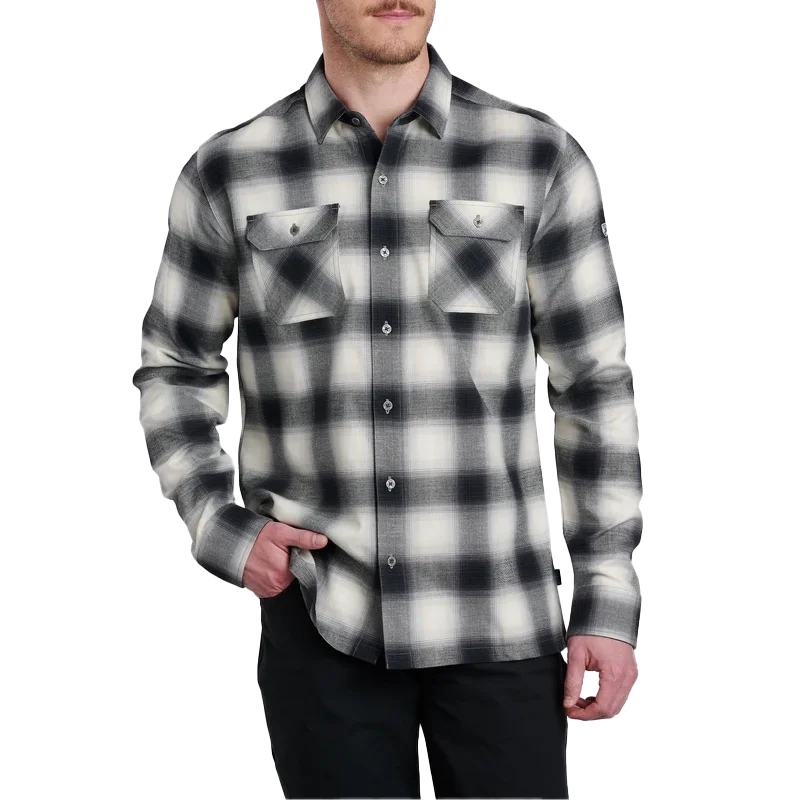 Plus Size Men's Plaid Flannel Casual Shirts in Earth Tones for a Cozy Fall OutfitMen's Dillingr Long Sleeve