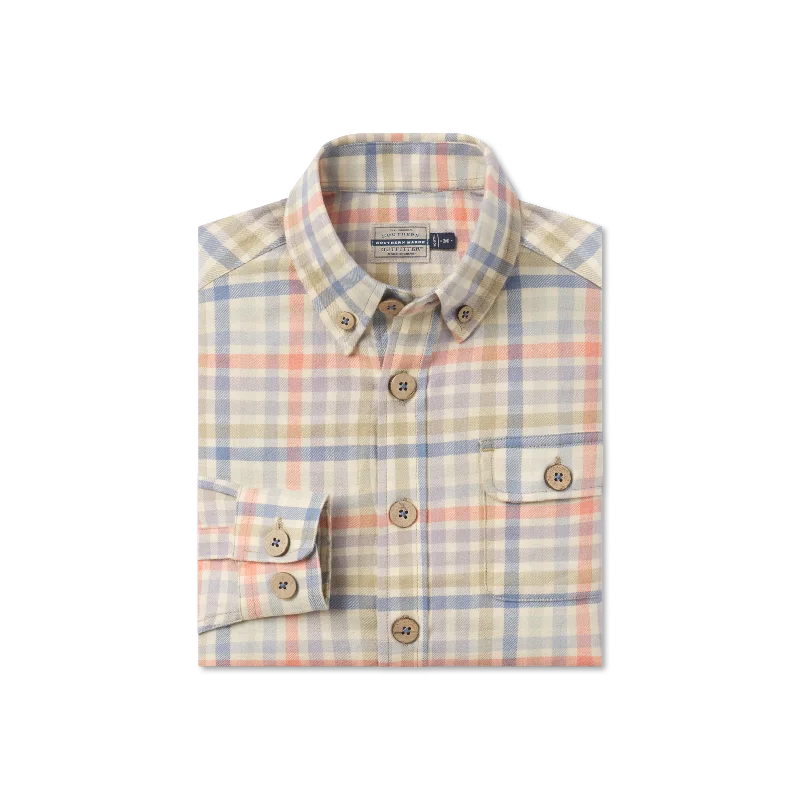 Men's Linen Blend Casual Shirts with Roll - Up Sleeves for a Summer Beach LookYouth Adrian Check Flannel