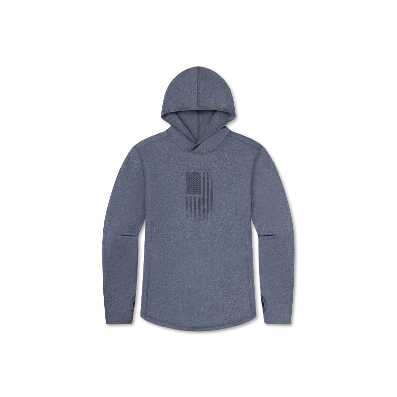 Plus Size Men's Striped Chambray Casual Shirts with a Spread Collar for a Preppy AppearanceFieldTec™ Featherlight Performance Hoodie - American Waters