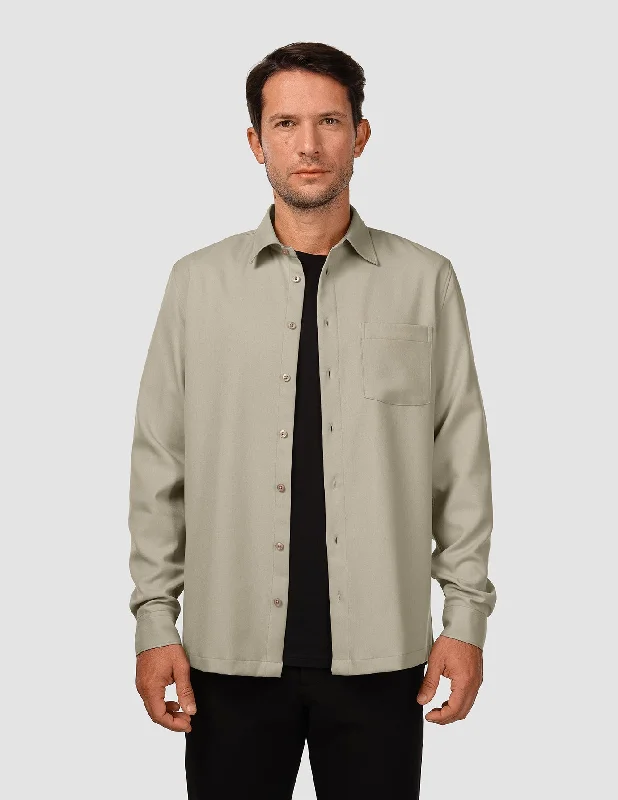 Men's Slim - Fit Printed Floral Casual Shirts in Pastel Colors for a Spring - Inspired VibeEffortless Shirt Stone Beige