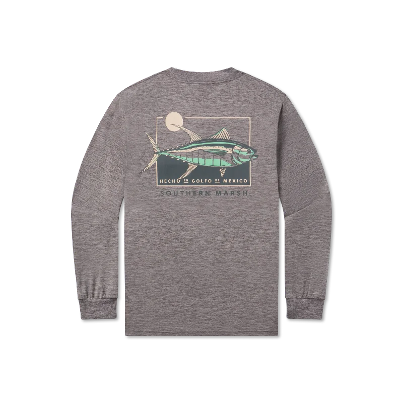 Men's Thermal - Lined Casual Shirts in Black for Added Warmth in Cold WeatherFieldTec™ Heathered Tee - Atun de Sol - Long Sleeve