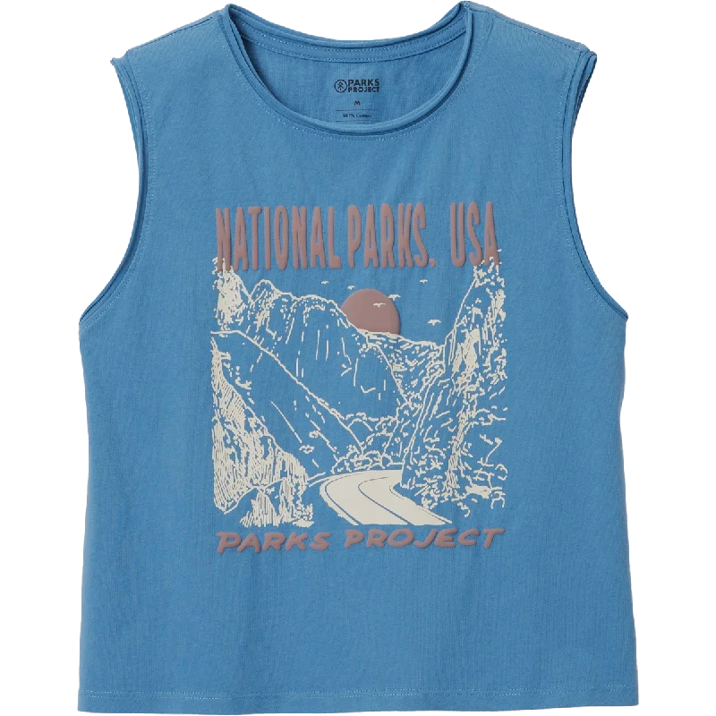Men's Embroidered Detail Casual Shirts in Beige for a Touch of EleganceWomen's National Parks Puff Print Tank