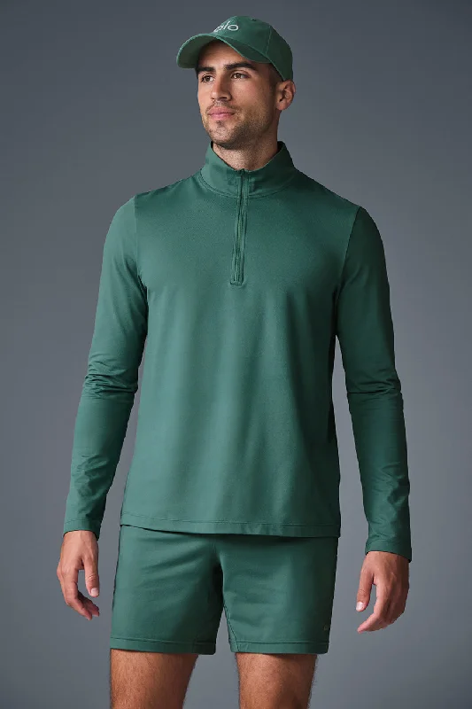 Men's Short - Sleeve Linen Casual Shirts in Light Khaki for a Breathable Summer OptionConquer 1/4 Zip Reform Long Sleeve - Winter Ivy