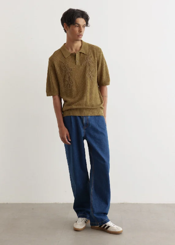 Men's color - block polo shirts with a bold fashion statementSurveillance Embroidered Polo