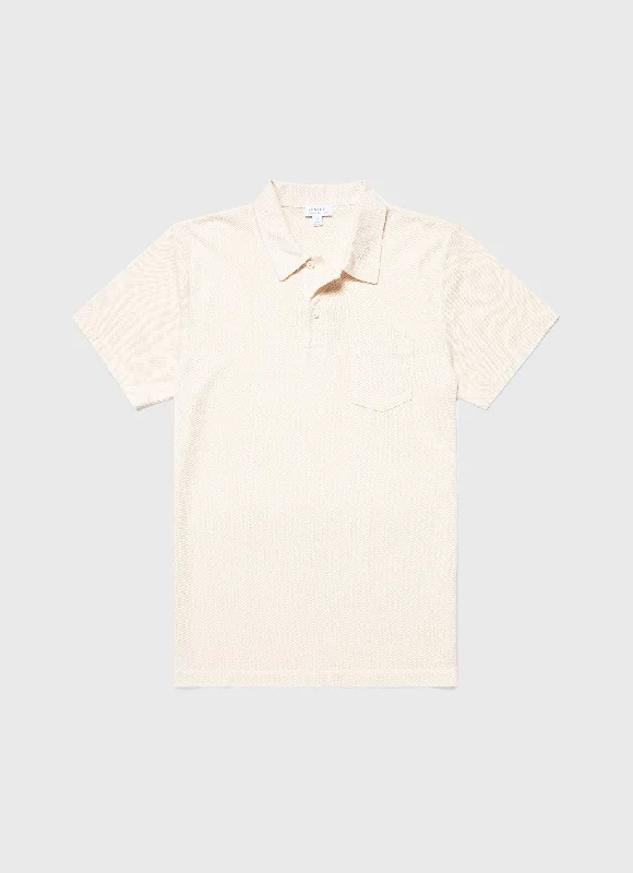 Men's jacquard woven polo shirts with intricate designsMen's Undyed Riviera Polo Shirt in Undyed