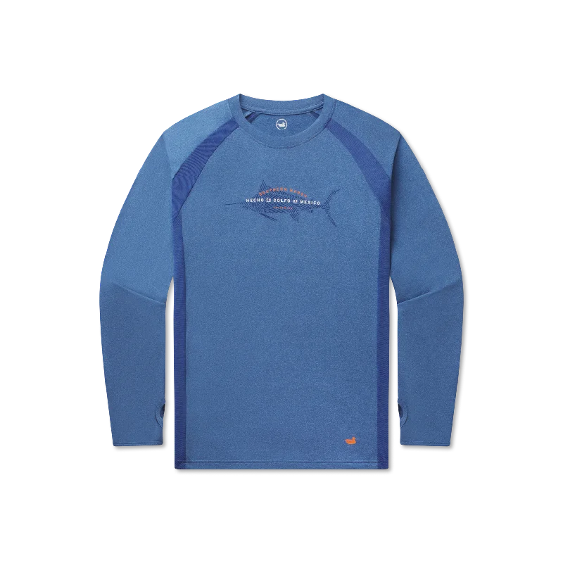 Men's Slim - Fit Printed Floral Casual Shirts in Pastel Colors for a Spring - Inspired VibeFieldTec™ Riptide Performance Tee - Hecho - Long Sleeve