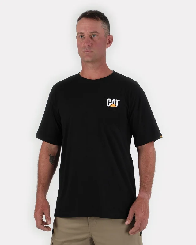 Men's Distressed Denim Casual Shirts with Frayed Edges for a Trendy and Rugged LookCAT Men's Trademark T-Shirt