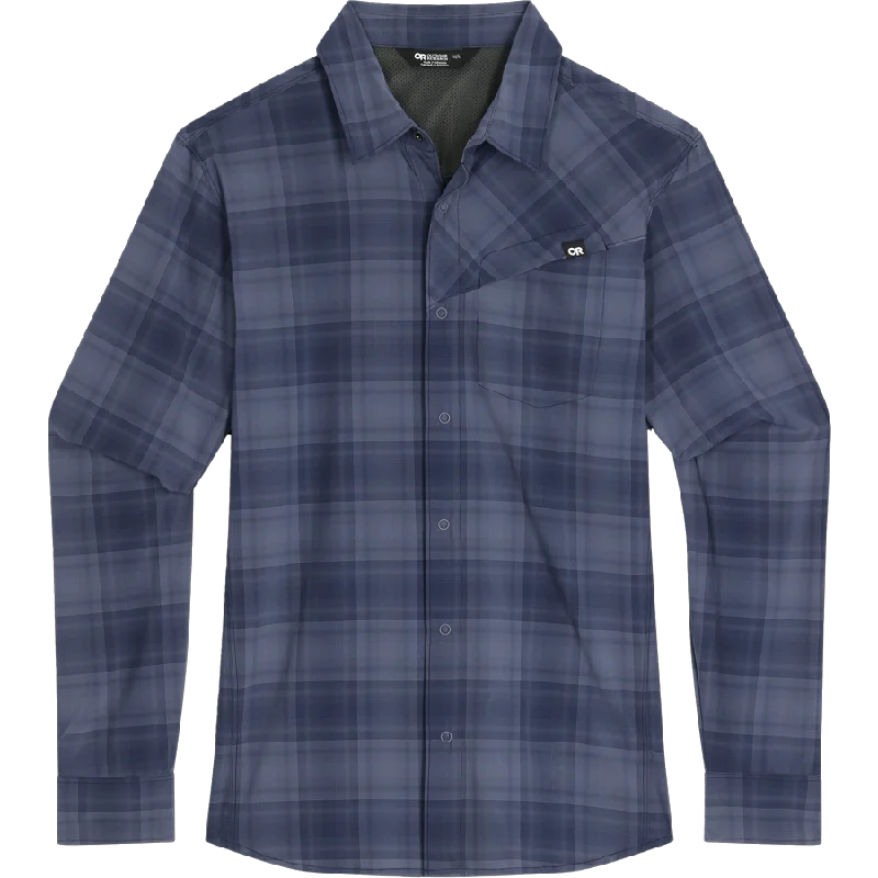 Men's Short - Sleeve Linen Casual Shirts in Light Khaki for a Breathable Summer OptionMen's Astroman Long Sleeve Sun Shirt
