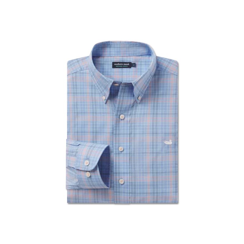 Men's Sustainable Recycled Material Casual Shirts for Eco - Conscious ConsumersAiken Windowpane Wrinkle Free Dress Shirt