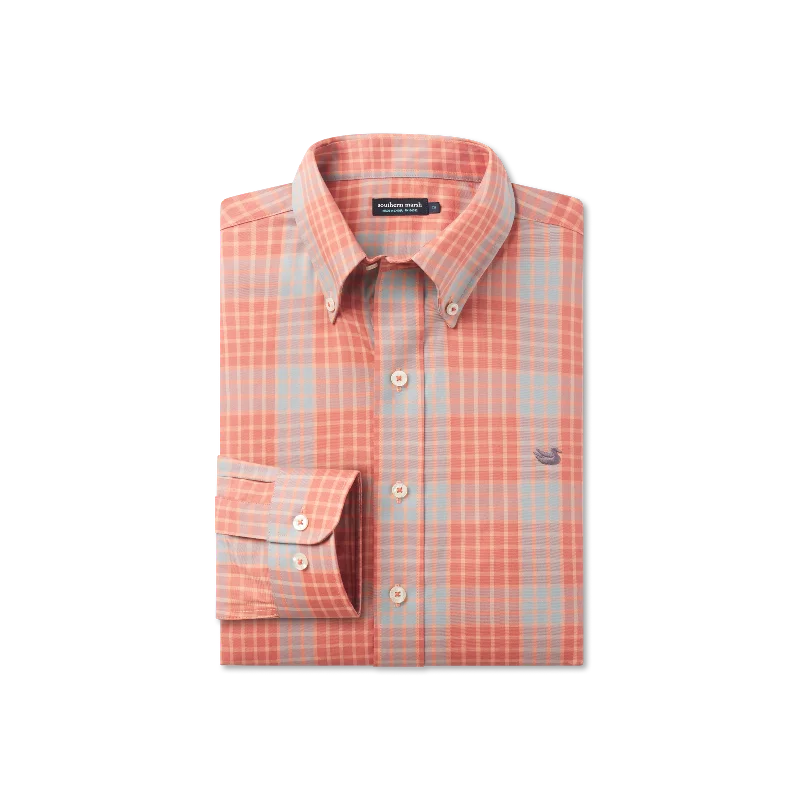 Men's Graphic - Printed Casual Shirts with Pop - Culture References for a Fun and Stylish LookPittman Grid Dress Shirt