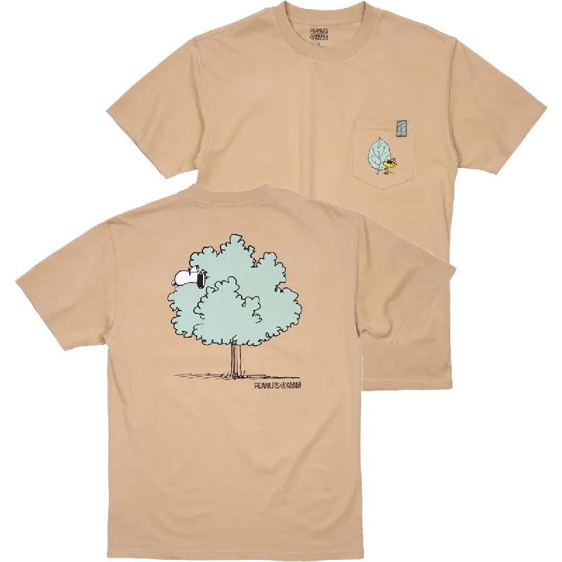 Men's Moisture - Wicking Performance Fabric Casual Shirts for Outdoor ActivitiesPeanuts X Parks Project Woodstock Pocket Tee