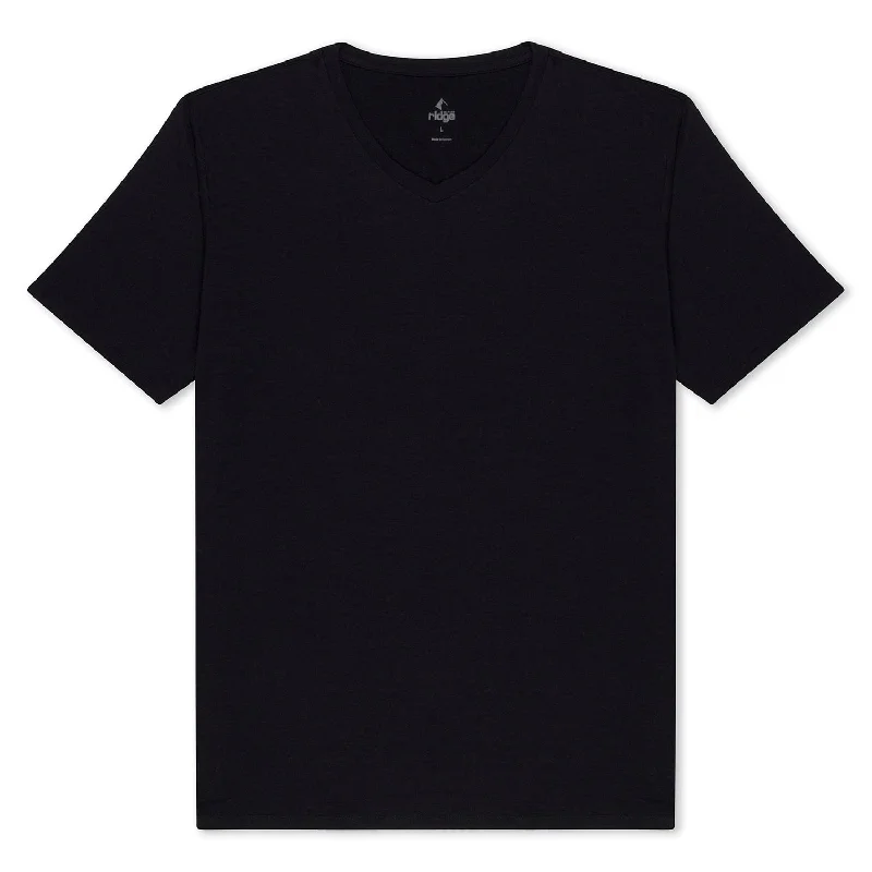 Men's Linen Blend Casual Shirts with Roll - Up Sleeves for a Summer Beach LookMen's Journey V-Neck Merino Wool T-Shirt