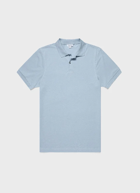 Men's quick - dry polo shirts for water sports activitiesMen's Piqué Polo Shirt in Blue Mist