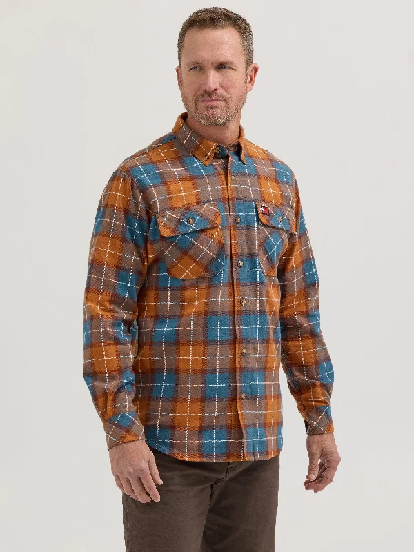 Men's Graphic - Printed Casual Shirts with Pop - Culture References for a Fun and Stylish LookWrangler RIGGS Men's Foreman Button-Down Flannel Shirt