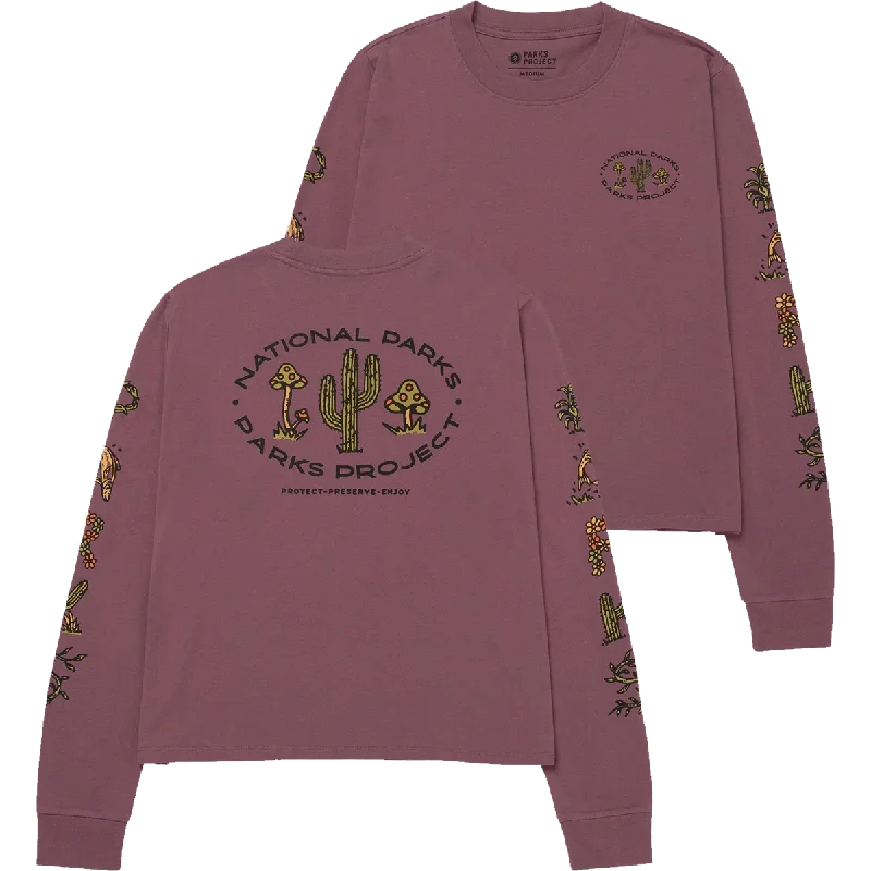 Men's Wrinkle - Resistant Polyester Blend Casual Shirts for Easy Travel and MaintenanceWomen's 90s Doodle Parks Boxy Long Sleeve Tee