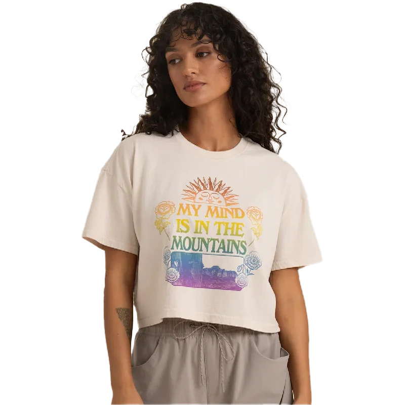 Men's Button - Down Oxford Casual Shirts in Crisp White for a Classic and Versatile StyleWomen Mountian Cropped Boxy Tee