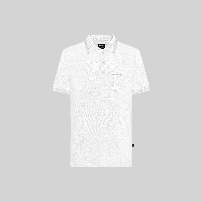 Men's antimicrobial polo shirts for odor - free daily wearSOLUS POLO BOX WHITE
