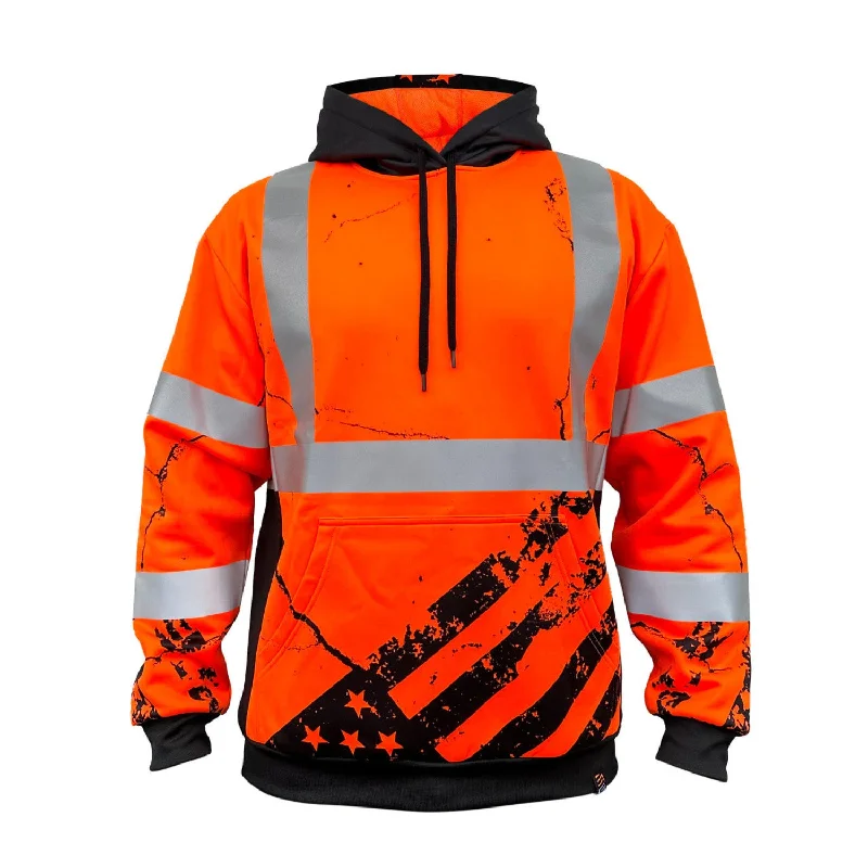 Men's Embroidered Detail Casual Shirts in Beige for a Touch of EleganceSafetyShirtz SS360 C3 American Grit Hi-Vis Hoodie