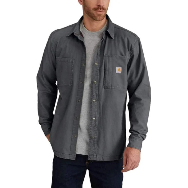 Men's Sustainable Recycled Material Casual Shirts for Eco - Conscious ConsumersCarhartt Men's Rugged Flex Fleece-Lined Shirt Jac