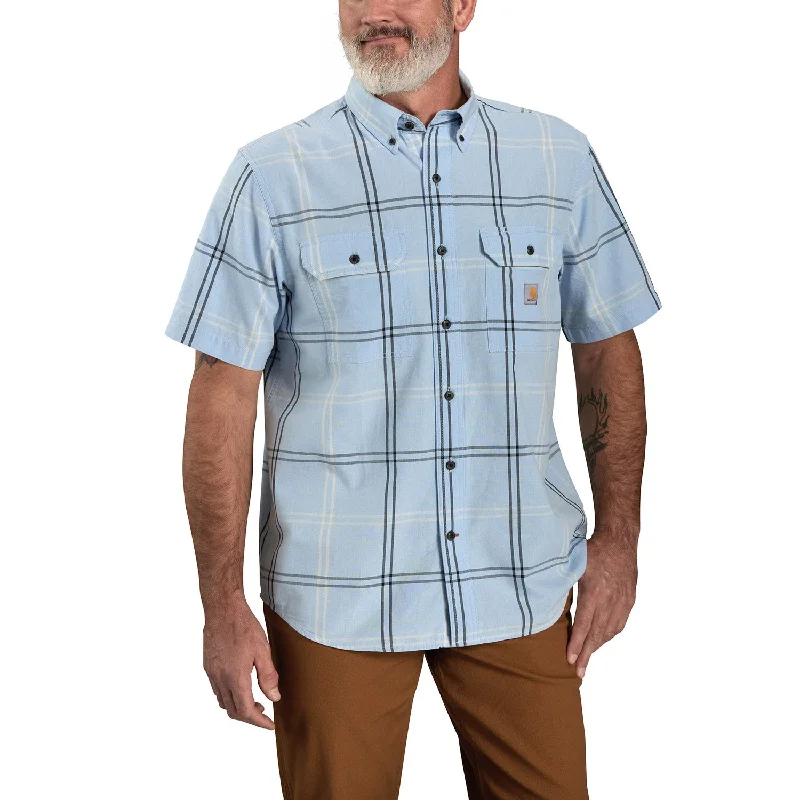 Men's Retro - Style Hawaiian Print Casual Shirts in Bold Patterns for a Tropical VacationCarhartt Men's Loose Fit Button-Down Short Sleeve Plaid Work Shirt