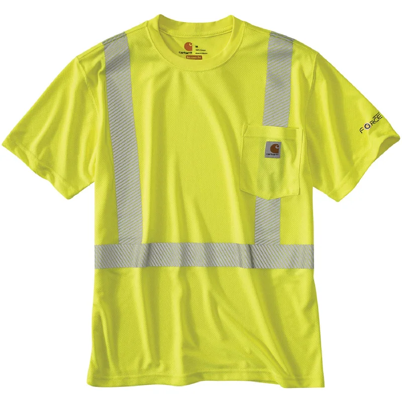 Men's Sustainable Recycled Material Casual Shirts for Eco - Conscious ConsumersCarhartt Men's Force Class 2 Hi-Vis Short Sleeve T-Shirt