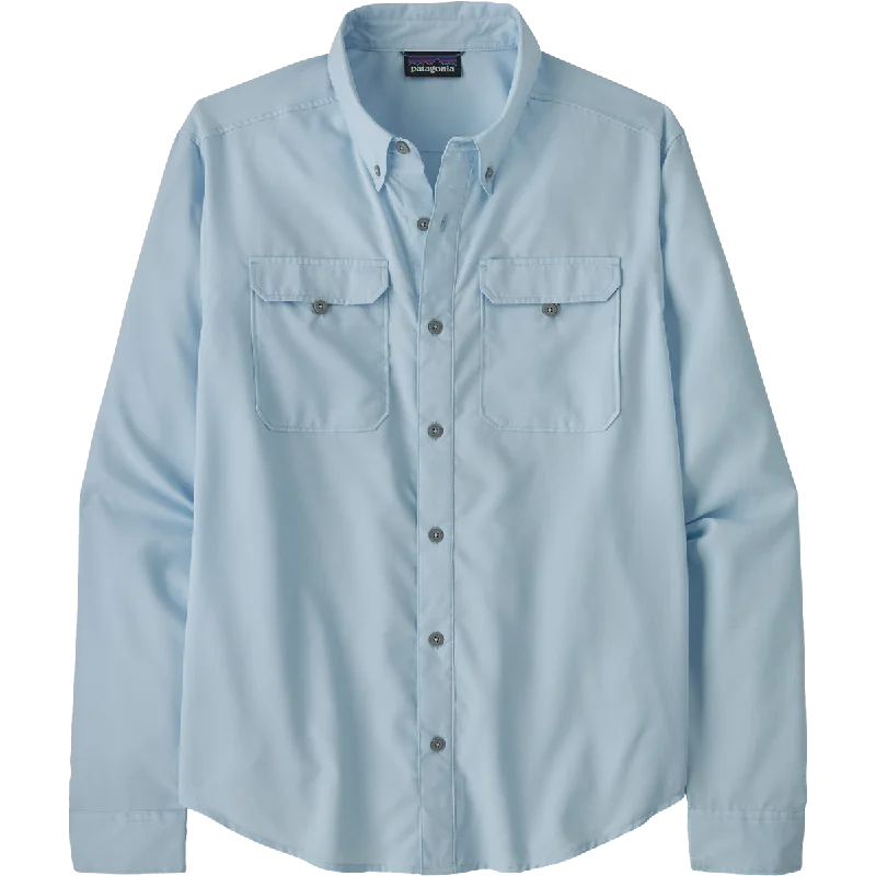 Men's Button - Down Oxford Casual Shirts in Crisp White for a Classic and Versatile StyleMen's Long Sleeve Self-Guided Hike Shirt