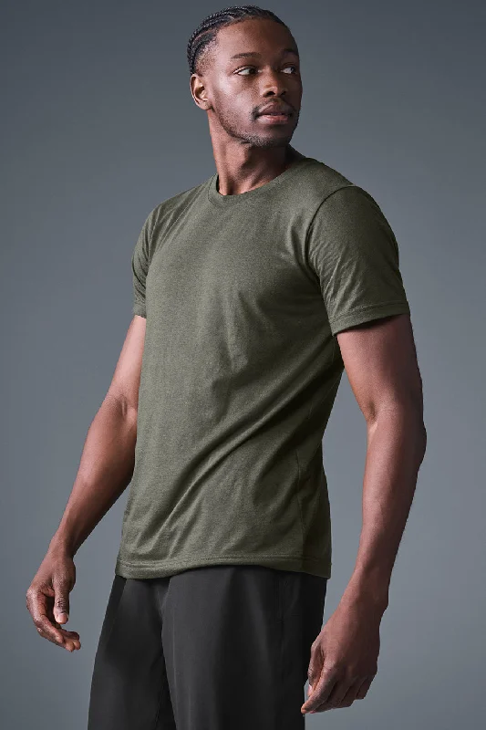 Men's Moisture - Wicking Performance Fabric Casual Shirts for Outdoor ActivitiesTriumph Tee - Stealth Green