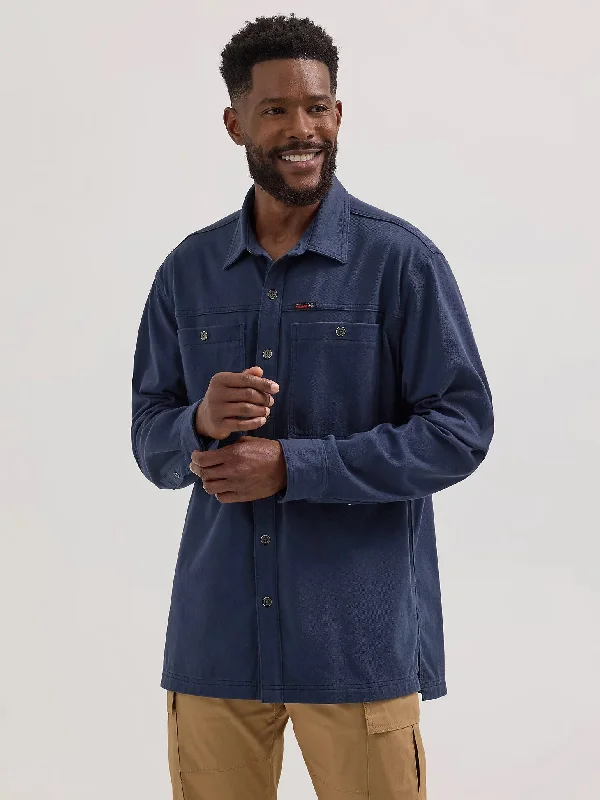 Men's Sustainable Recycled Material Casual Shirts for Eco - Conscious ConsumersWrangler ATG™ Men's Knit Button-Down Long Sleeve Work Shirt