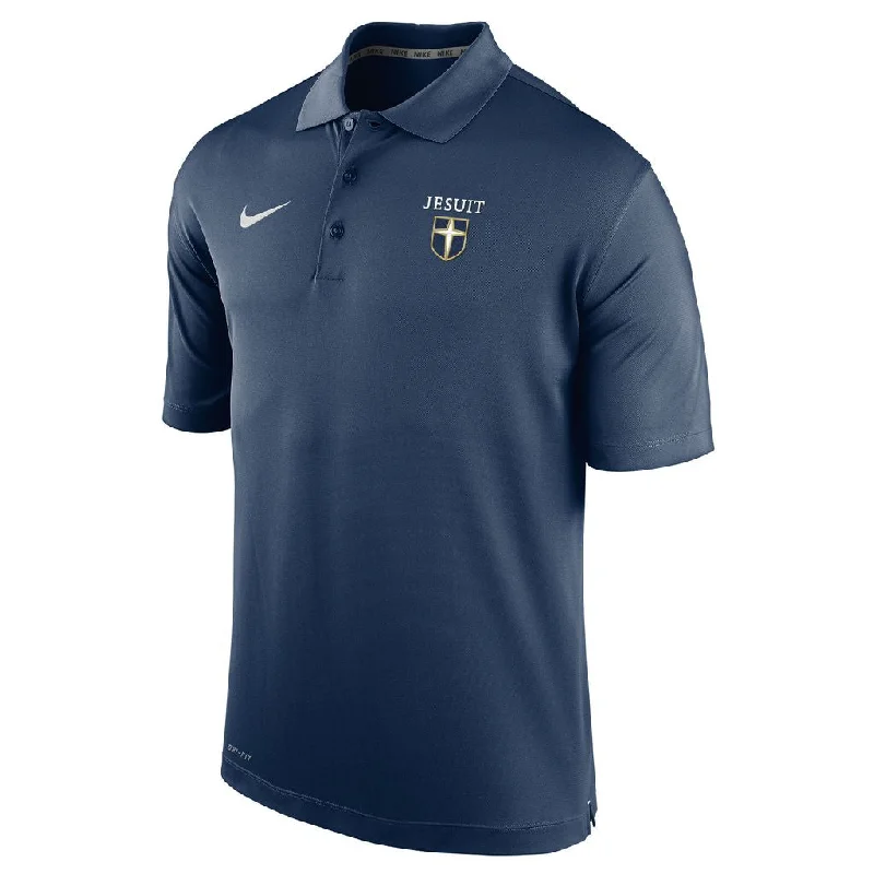 Men's two - tone stripe polo shirts with a preppy styleNike Navy Varsity Polo