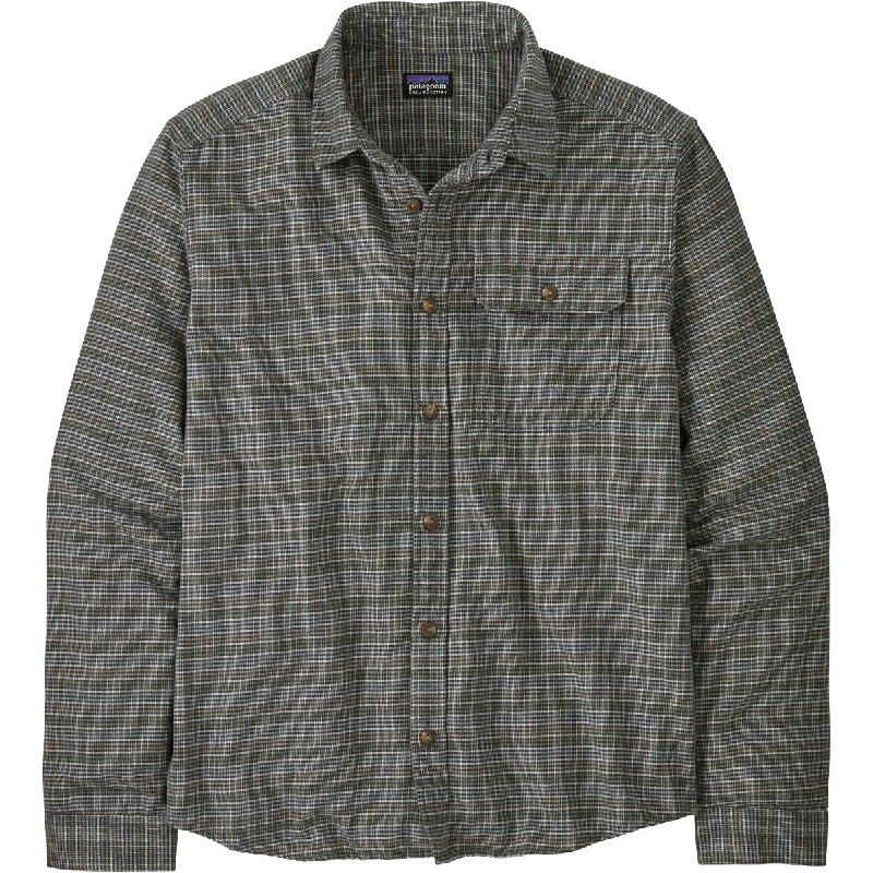 Men's Shearling - Lined Collar Casual Shirts in Brown for a Rustic and Warm AppealMen's Long-Sleeved Lightweight Fjord Flannel Shirt