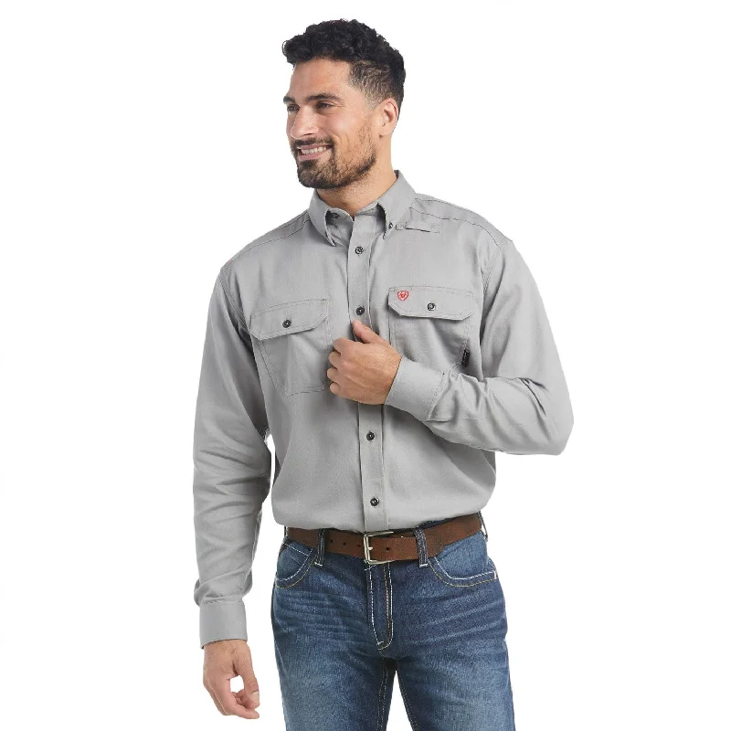 Men's Moisture - Wicking Performance Fabric Casual Shirts for Outdoor ActivitiesAriat Men's Flame Resistant Solid Work Shirt
