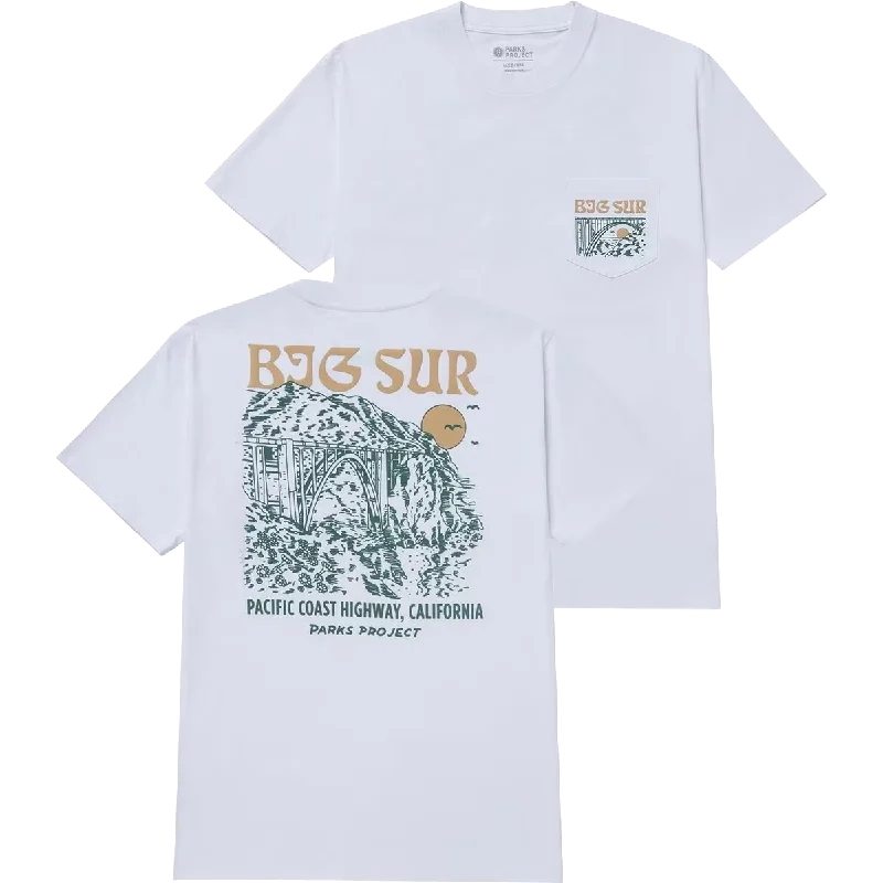 Men's Moisture - Wicking Performance Fabric Casual Shirts for Outdoor ActivitiesBig Sur Puff Print Pocket Tee