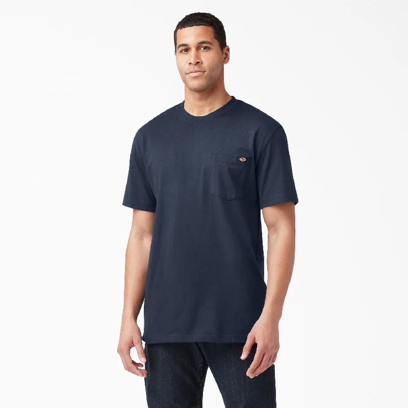 Men's Embroidered Detail Casual Shirts in Beige for a Touch of EleganceDickies Men's Heavyweight Short Sleeve Pocket T-Shirt_Dark Navy