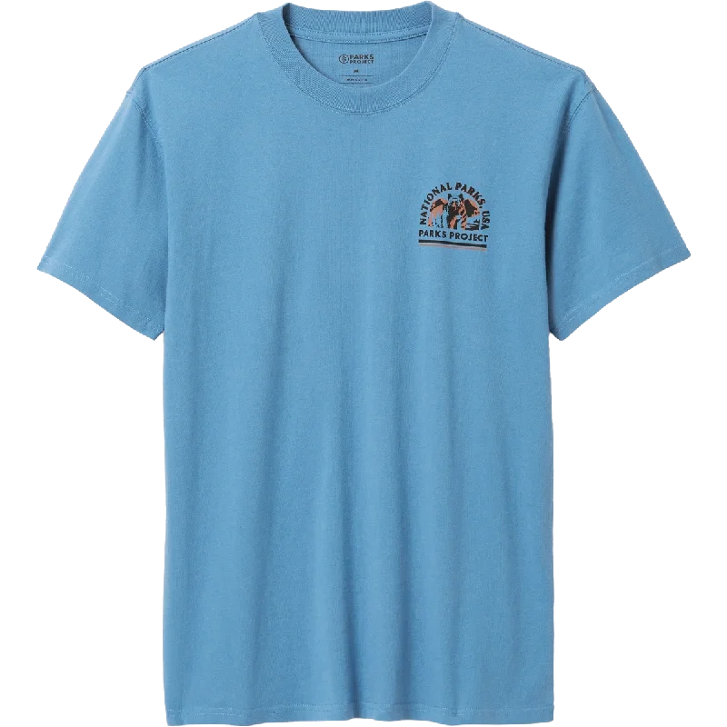 Men's Distressed Denim Casual Shirts with Frayed Edges for a Trendy and Rugged LookMen's National Parks USA Grizzly Tee