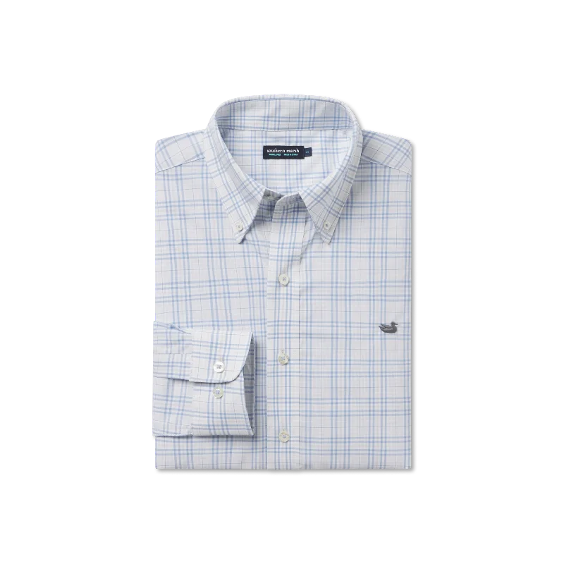Men's Sustainable Recycled Material Casual Shirts for Eco - Conscious ConsumersCharlotte Windowpane Dress Shirt