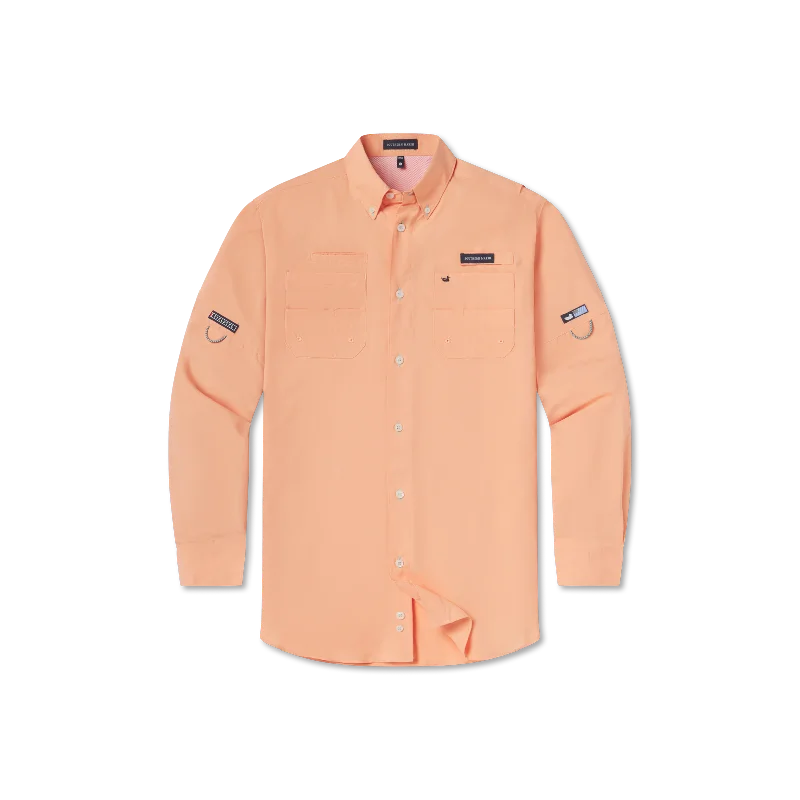 Men's Short - Sleeve Linen Casual Shirts in Light Khaki for a Breathable Summer OptionHarbor Cay Fishing Shirt